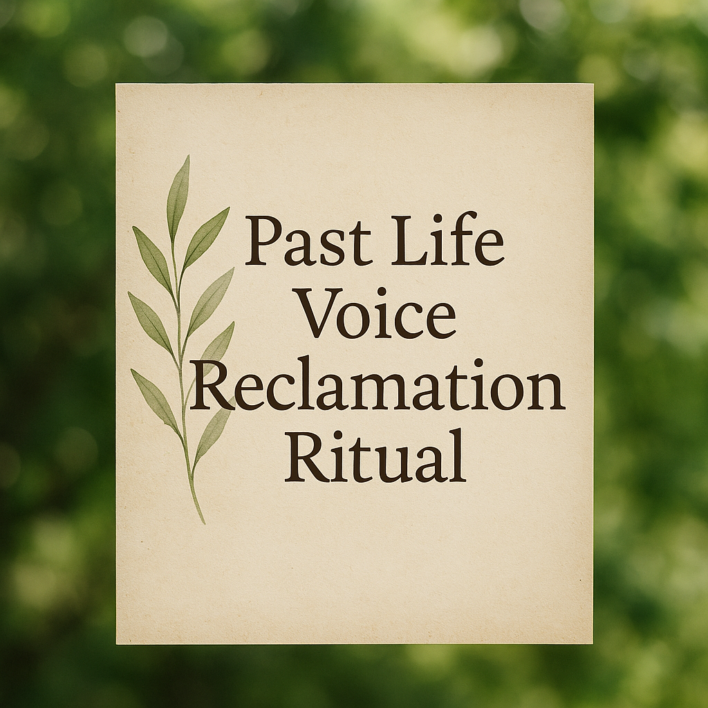 Past Life Voice Reclamation Ritual