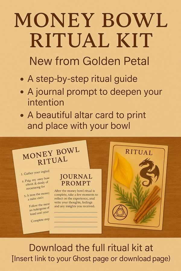Golden Petal's Money Bowl Ritual Kit